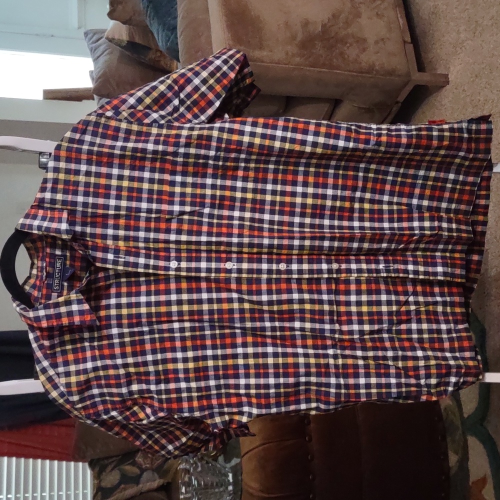 AUTHENTIC STRUCTURE Shirtsleeve Checkered Shirt